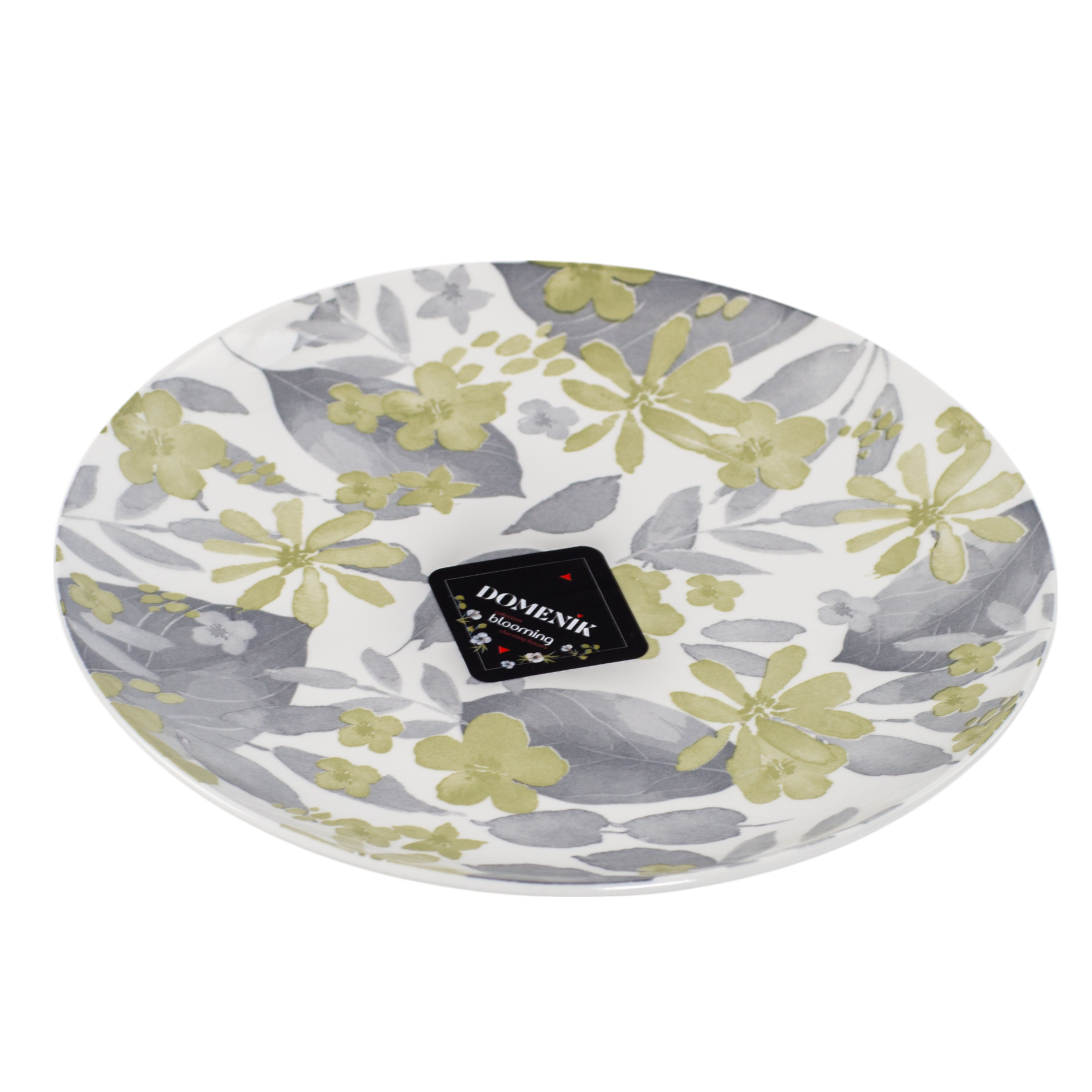 Тарелка обеденная Блуминг зеленая 24см, фарфор арт.DMD235 по цене 