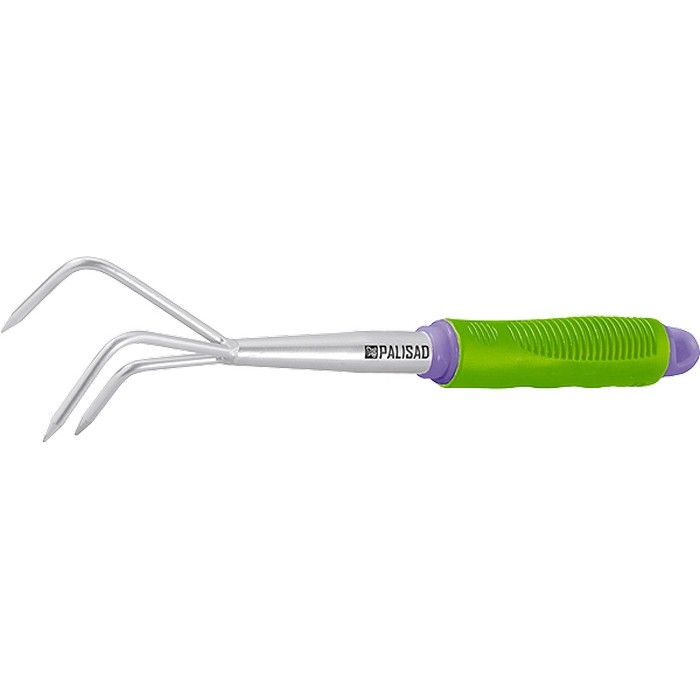 Рыхлитель Палисад 3-зубый стальной, пластиковая рукоятка 70х330мм по цене 