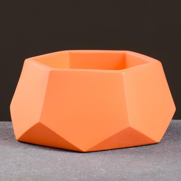 Кашпо ВипСет Техно, гипс лосось 0,22л по цене 