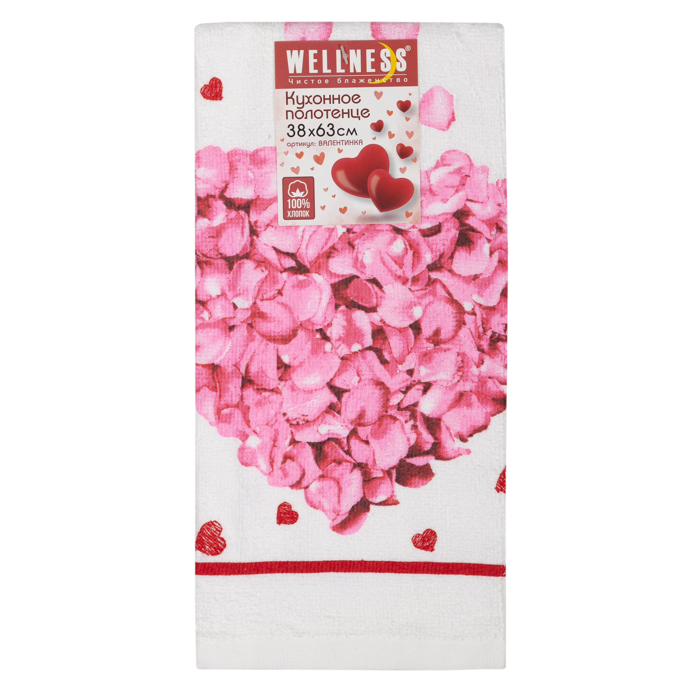 Полотенце кухонное Валентинка мультицвет 38х63см по цене 