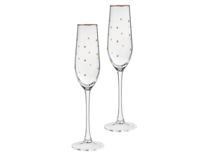 Набор бокалов для шампанского Голди из 2шт 180мл, стекло арт.685-110 по цене 