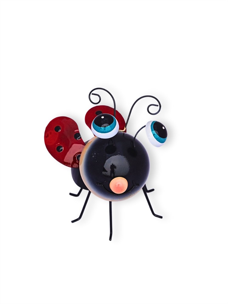 Фигура декоративная Божья коровка глазастик 15х12х14см, металл по цене 