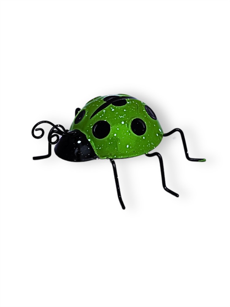 Фигура декоративная Божья коровка зеленая 6х14х14см, металл по цене 