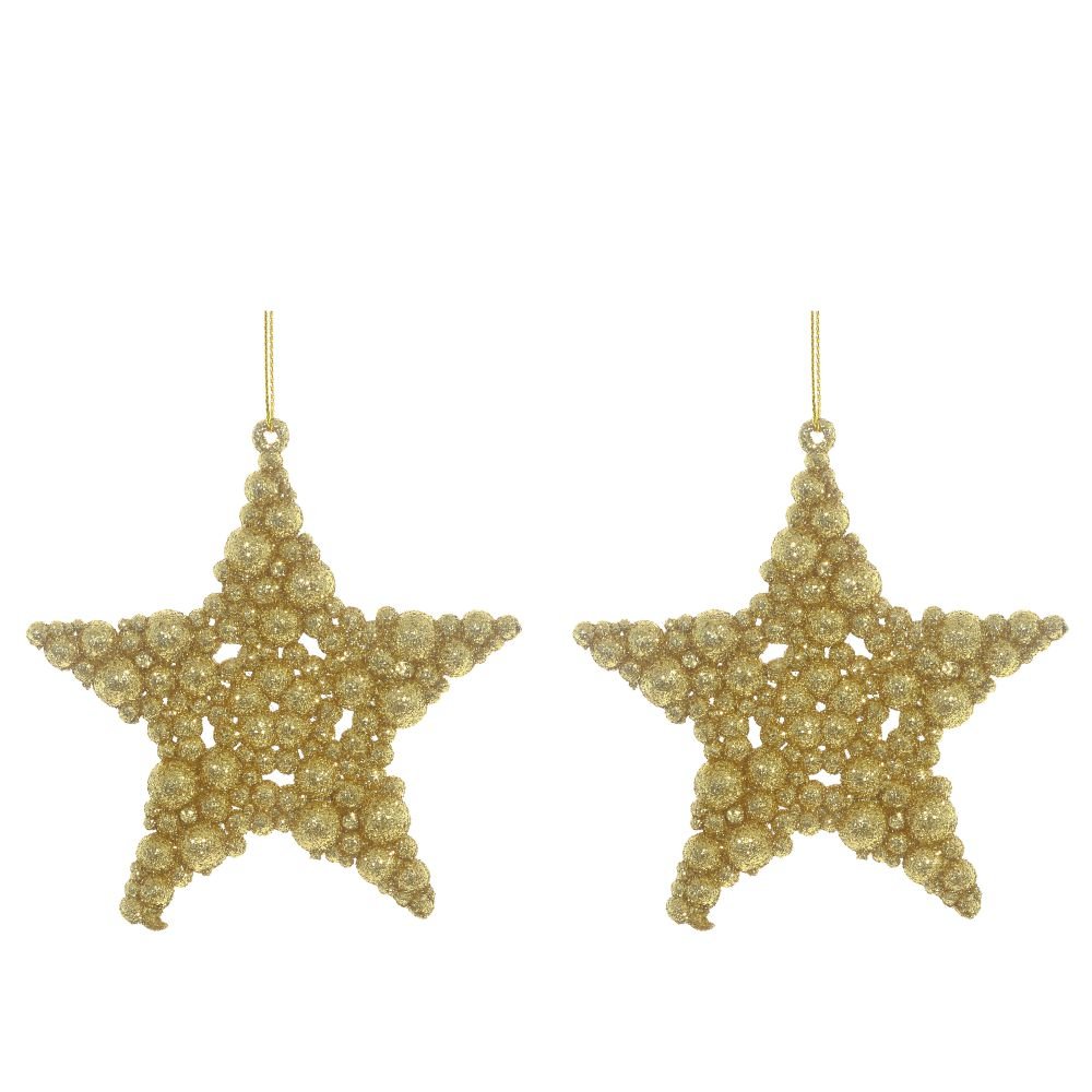 Украшение новогоднее Звезда, набор из 2х шт 10х1х10см по цене 