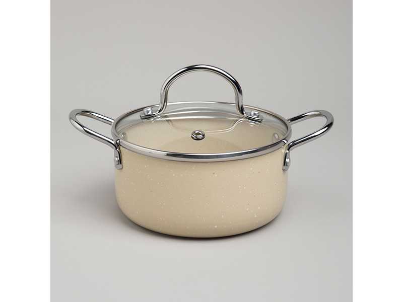 Кастрюля Агнесс с антип. покр. и стекл. крышкой 950мл арт.906-260 по цене 