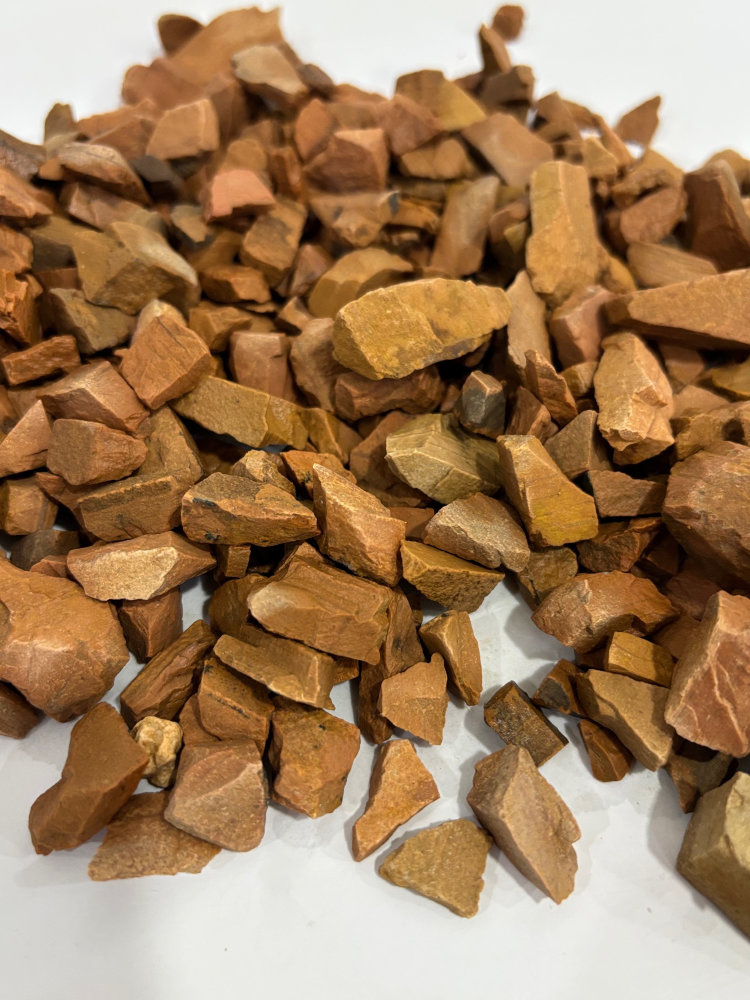 Крошка Колос желто-оранжевая кремний  фр. 5-20мм 10кг по цене 