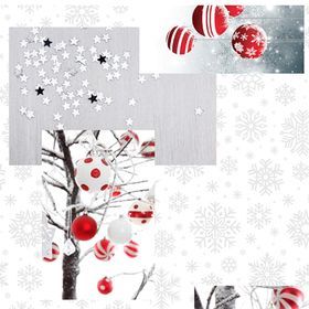 Клеенка Футура Новогодние игрушки 140см арт.125.1 Италия по цене 