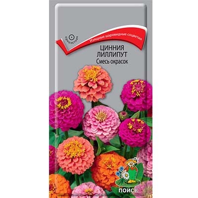 Семена Цинния лиллипут Смесь окрасок,0,4г Поиск 