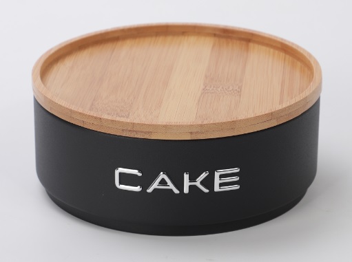 Банка для сыпучих 16,5х6,5см сталь, бамбук арт.790-390 по цене 