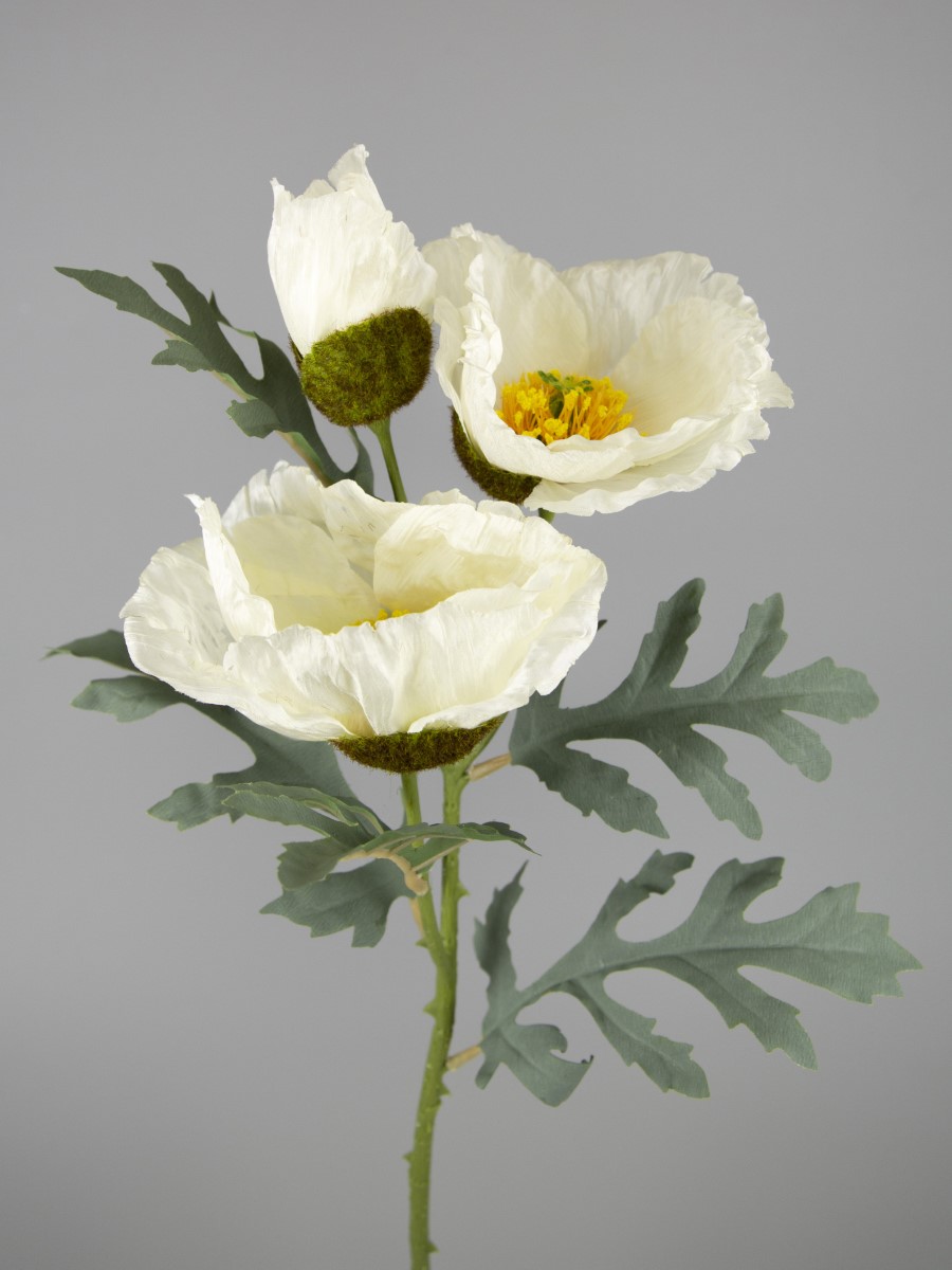 Цветок искусственный Мак 57см белый арт.к000021358 по цене 