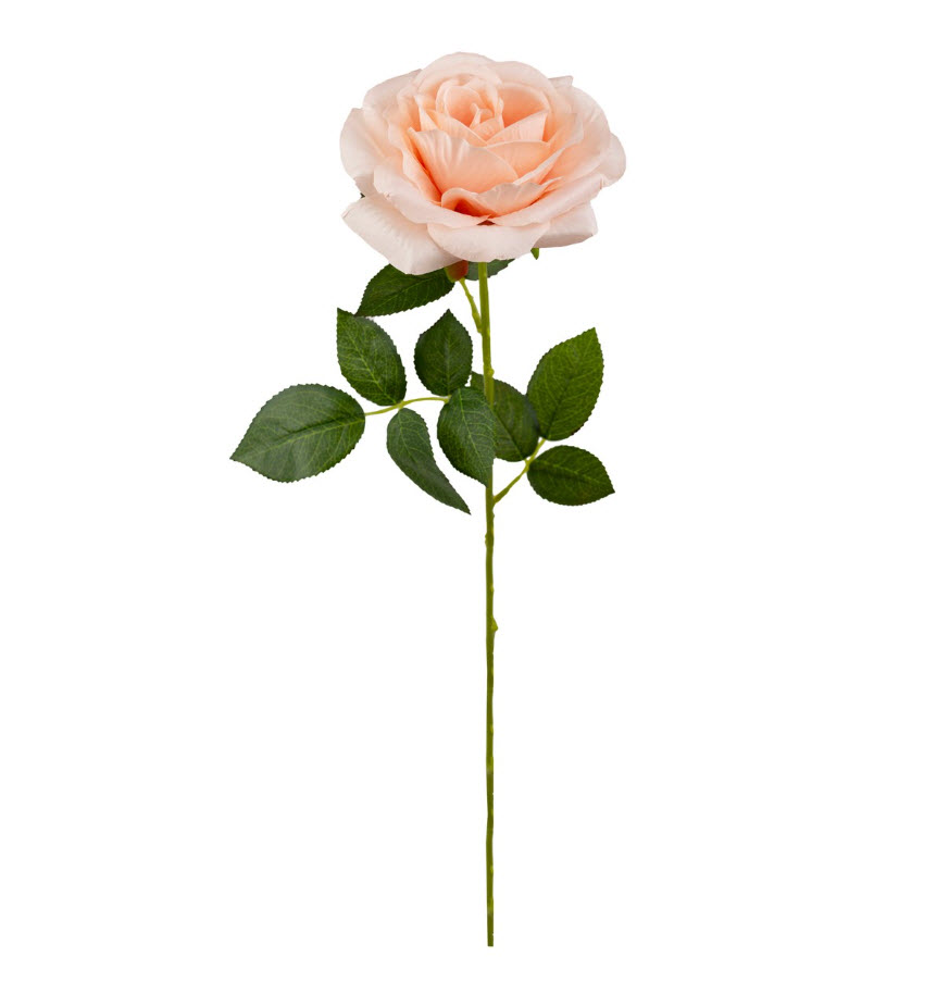 Цветок искусственный Роза 63см, кремовый по цене 