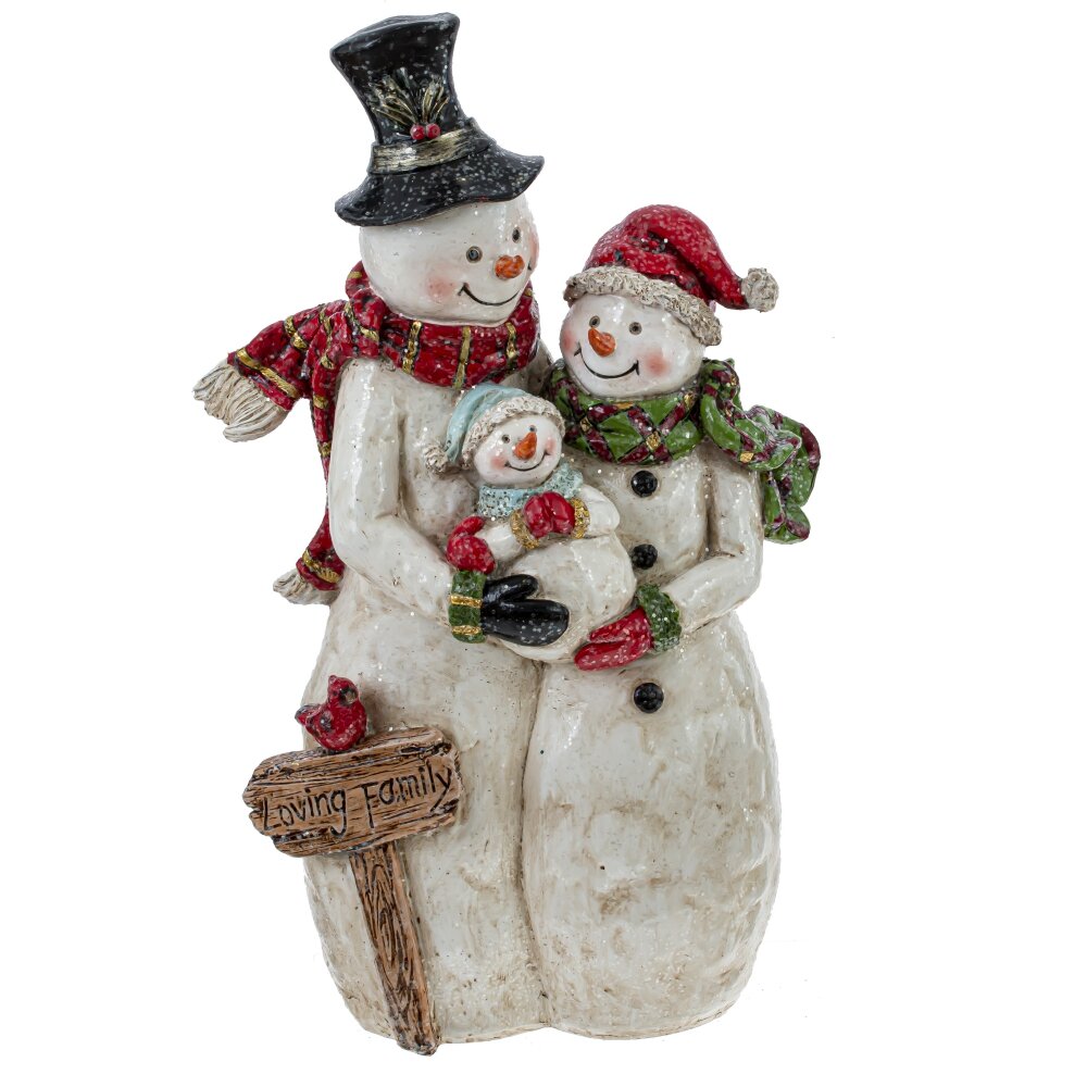 Фигурка декоративная Снеговики 18х9х31см арт.805377 по цене 