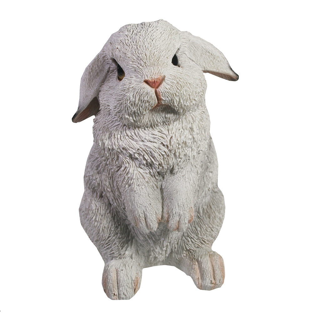 Фигура декоративная Зайка Шуня белый 12х12х19см полистоун арт.713575/F708 по цене 