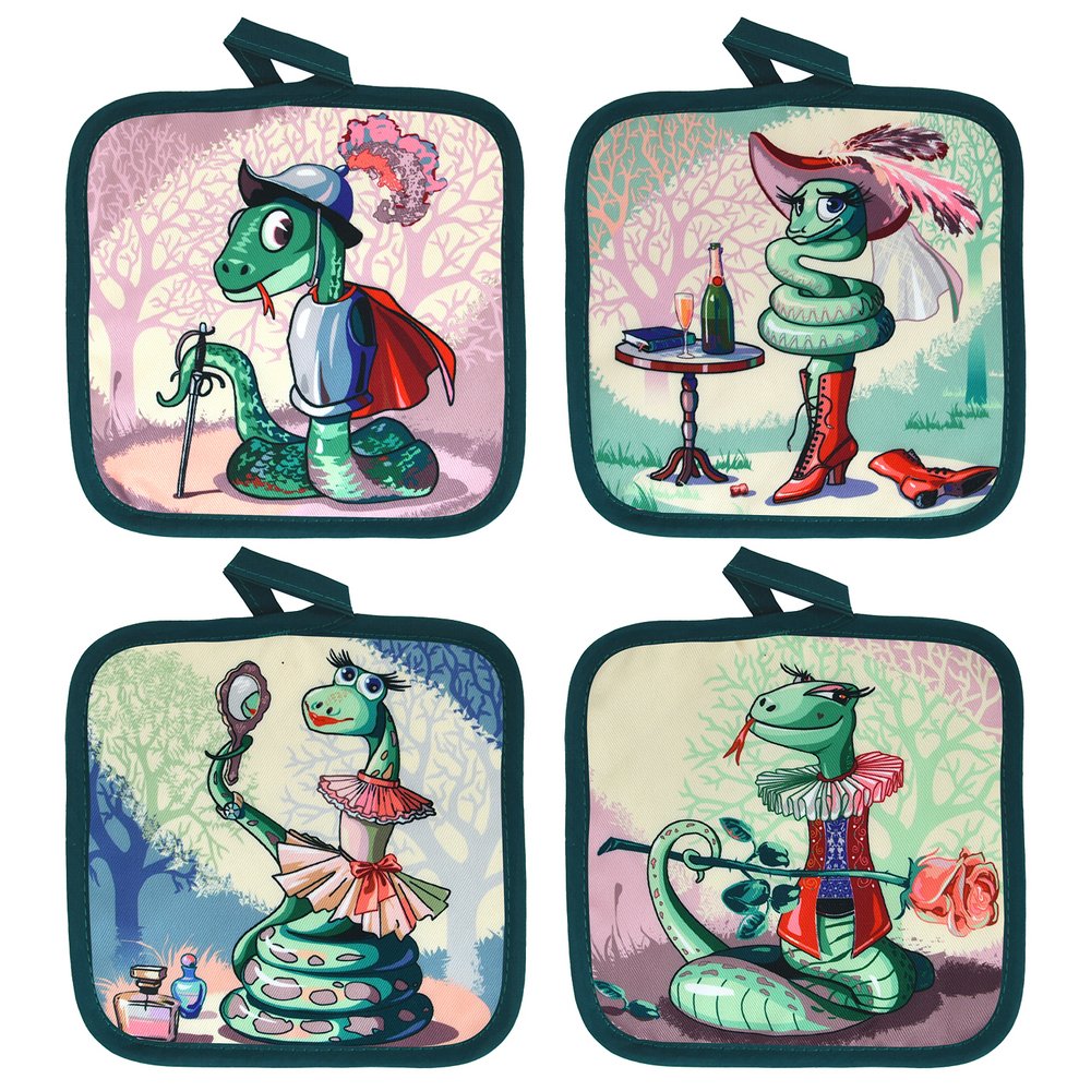 Прихватка-рукавица Тайны джунглей 17х27см 4в арт.HN88-497 по цене 