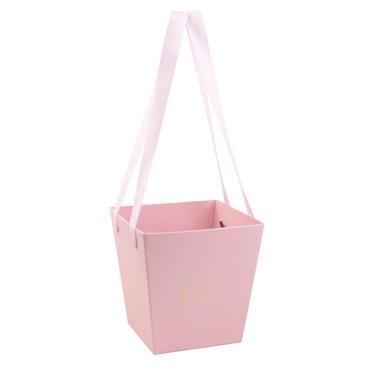 Сумка для цветов Трапеция 14,5х11х15см, розовый по цене 