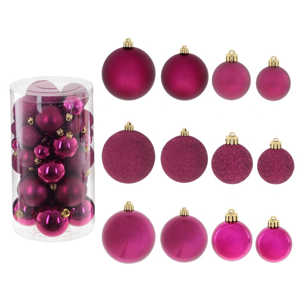 Украшение новогоднее Шар Блеск, фиолетовый набор из 25шт, 6х6х7см по цене 