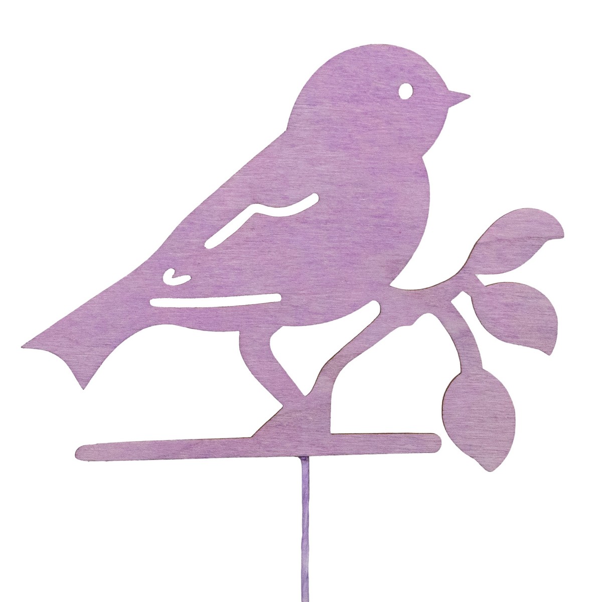 Вставка Птичка 10х32см сиреневый, дерево по цене 