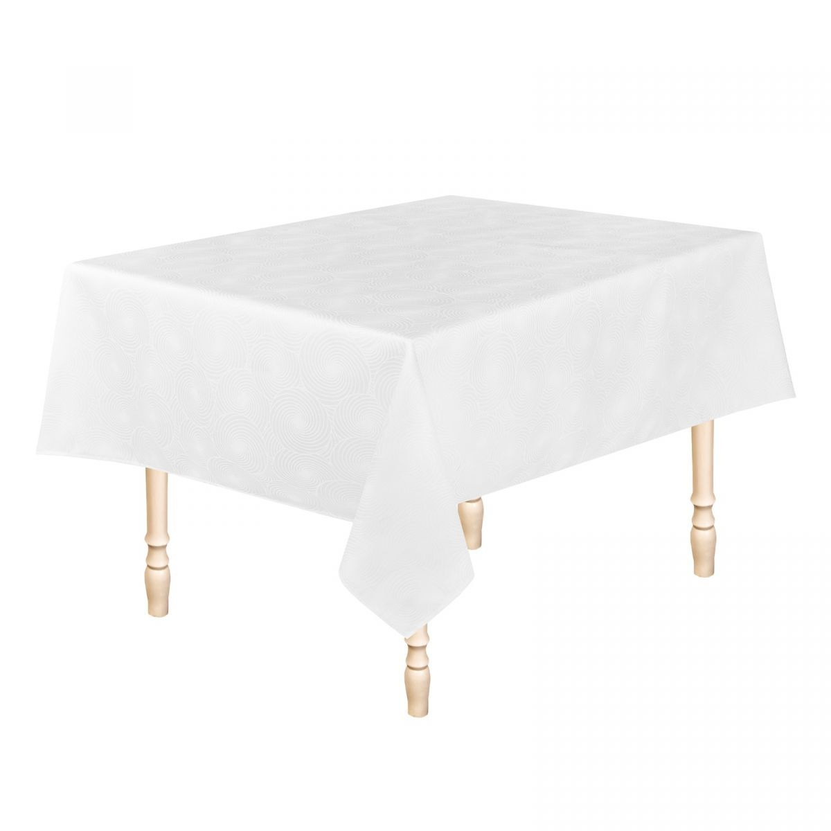 Скатерть Веллнесс Круги_01 120х145см, белый х/б 12% по цене 