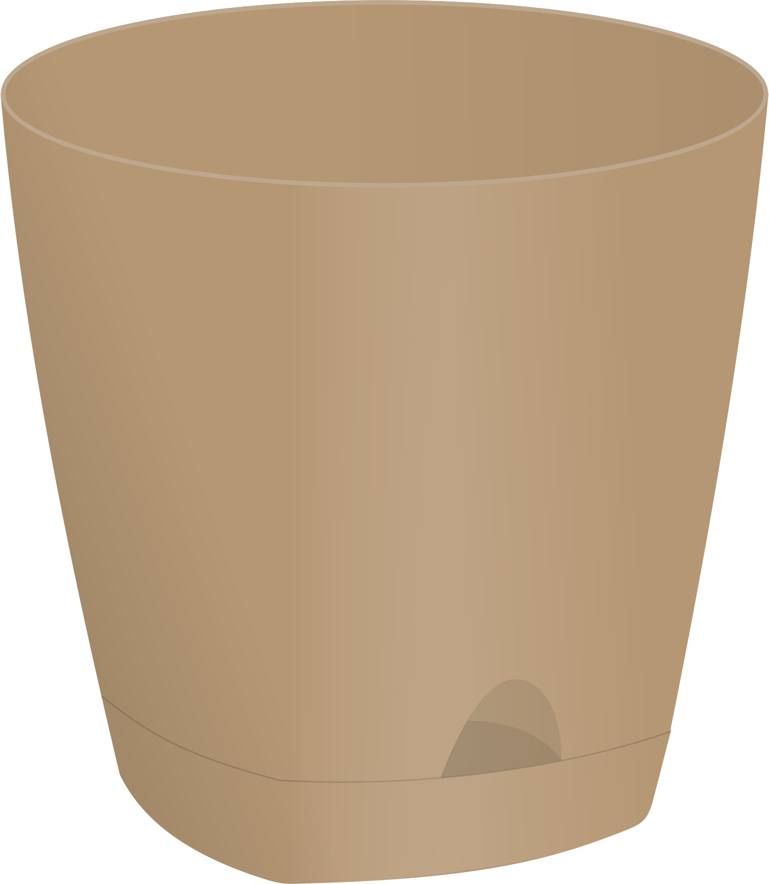 Горшок ИнГрин Амстердам с прикорневым поливом 17см 2,51л молочный шоколад по цене 