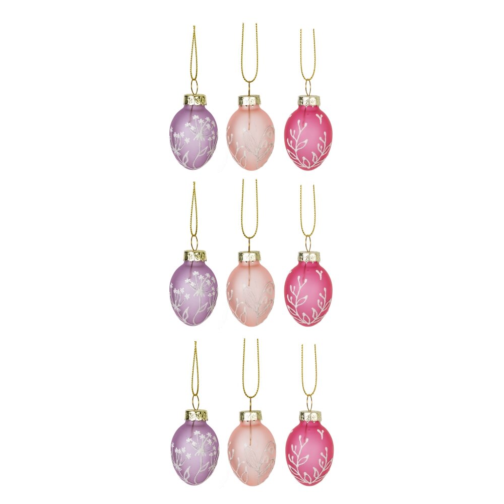 Набор из 9-ти изделий подвесных Яйцо пасхальное 10х16х3,5см арт.819285 по цене 