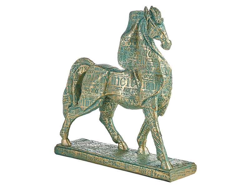 Фигурка декоративная Лошадь 22,8x7x23,2см, полистоун арт.146-2197 по цене 