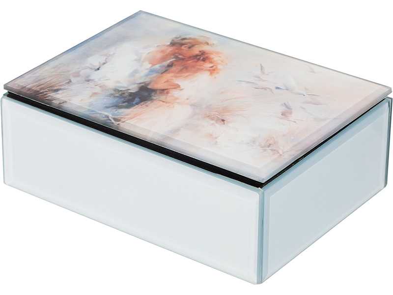 Шкатулка Лефард Арт коллекция 16х12х6см мдф, стекло арт.453-204 по цене 
