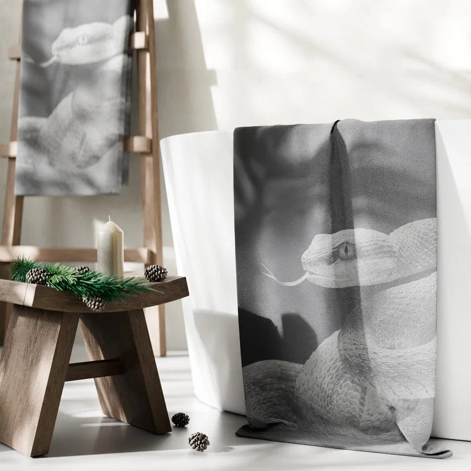 Полотенце махровое Этель Змея 50х90см, хлопок арт.10571879 по цене 