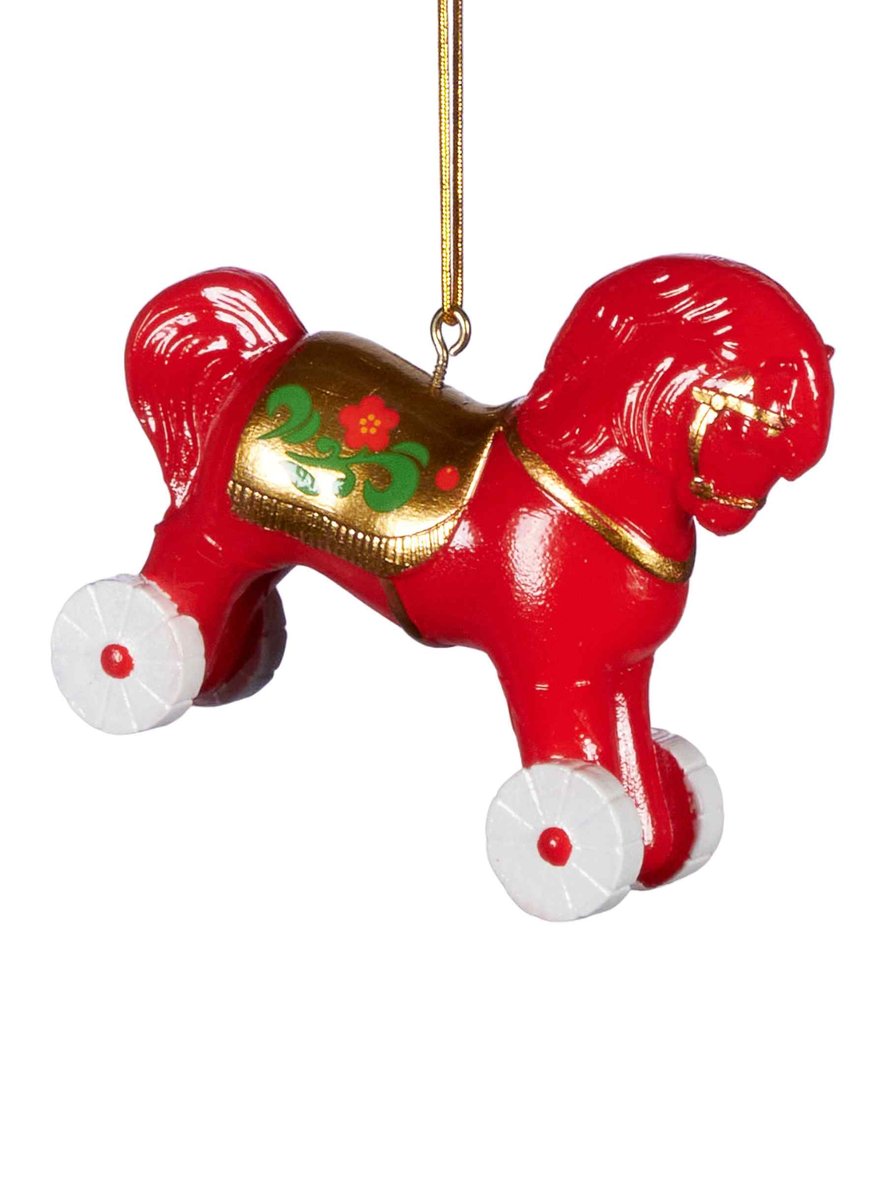Украшение новогоднее подвесное Лошадка 2,5х7,2х8см арт.92858 по цене 