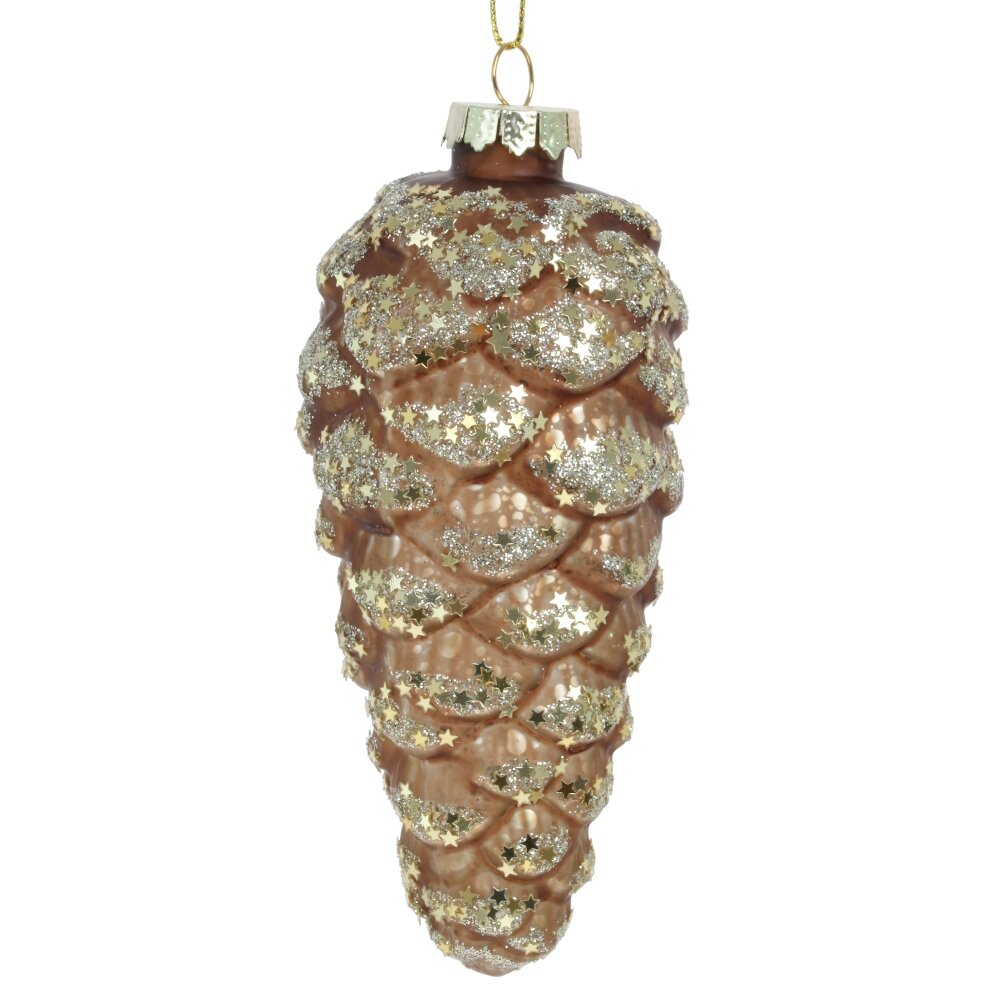 Украшение новогоднее Шишка 6х6х14см стекло арт.779023 по цене 