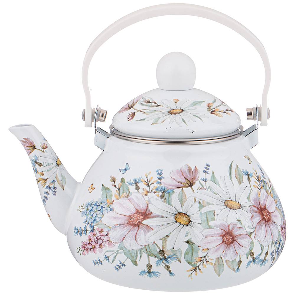 Чайник с фильтром Агнесс Дворцовый парк эмалированный из нжс 1,3л по цене 