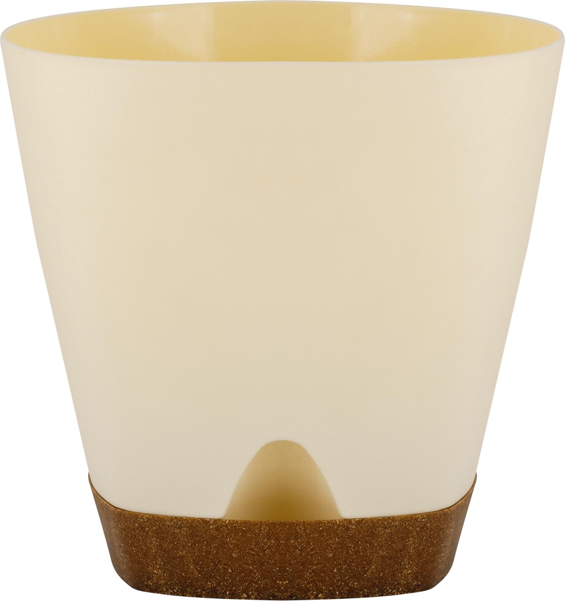 Горшок ИнГрин 17см 2,5л с прикорневым поливом, сливочный/бук по цене 