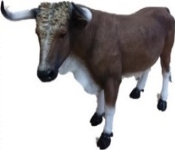 Фигура Бычок большой 80х130х45см, полистоун арт.F1387 по цене 