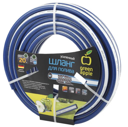 Шланг поливочный усиленный 19мм 3/4" 20м Green Apple по цене 