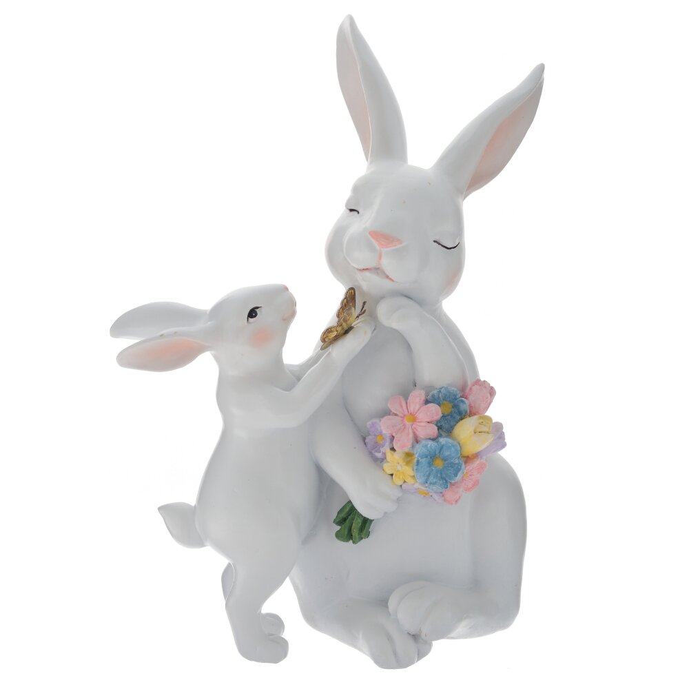 Фигурка декоративная Зайцы 15х12х23см арт.795442 по цене 