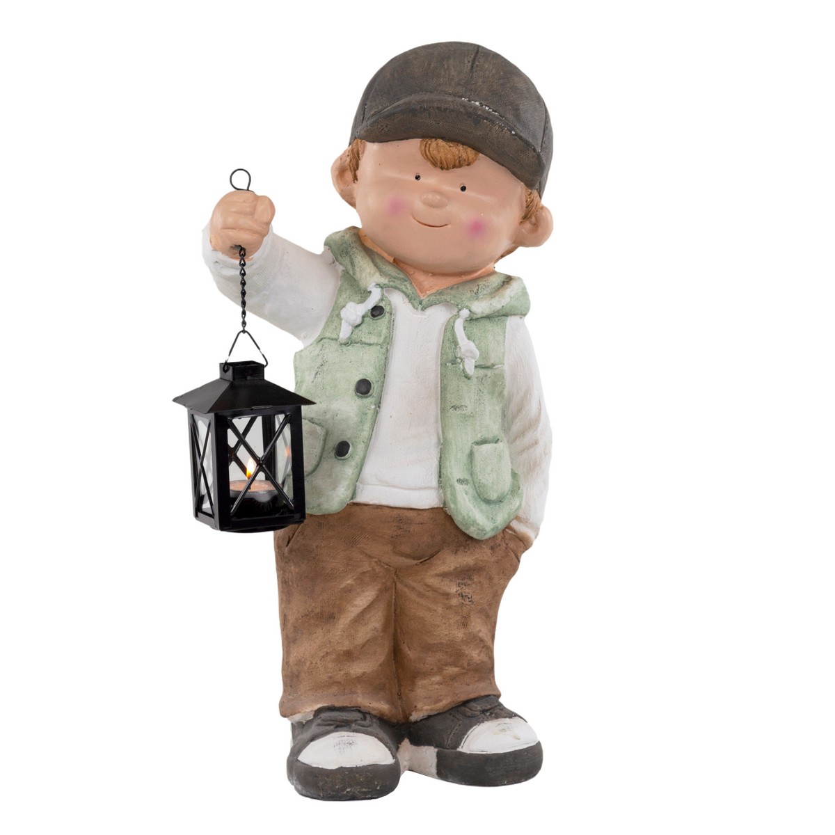 Сувенир Мальчик с фонарем керамика 44x26x16см в ассорт. арт.к000025161 по цене 