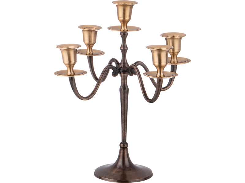 Подсвечник Лефард Куэро на 5 свечей 27,5см, латунь арт.726-244 по цене 