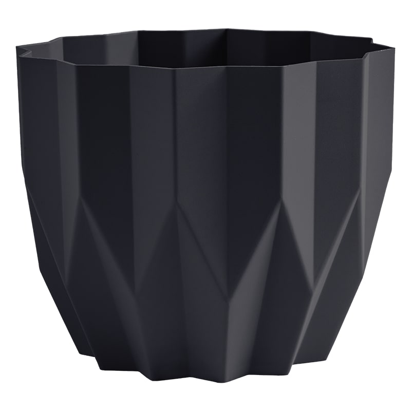 Кашпо Геометрия 0,8л Антрацит пластик арт.КШ-4122 по цене 