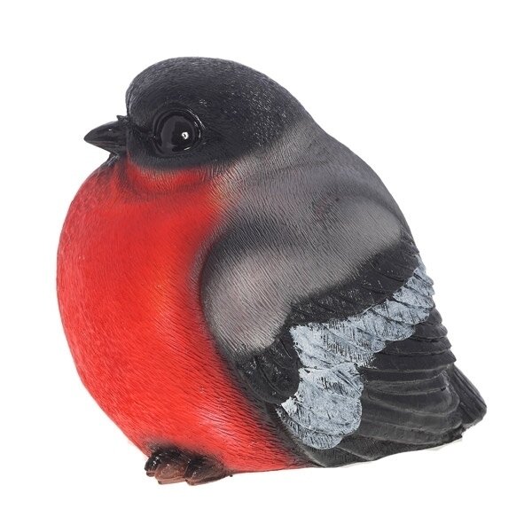 Фигура декоративная садовая Снегирь большой, полистоун 24х21х21см по цене 