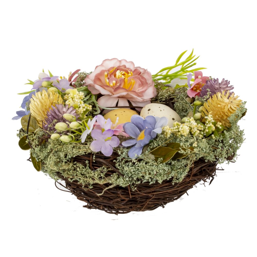 Изделие декоративное Гнездо пасхальное 17х17х8,5см арт.815088 по цене 