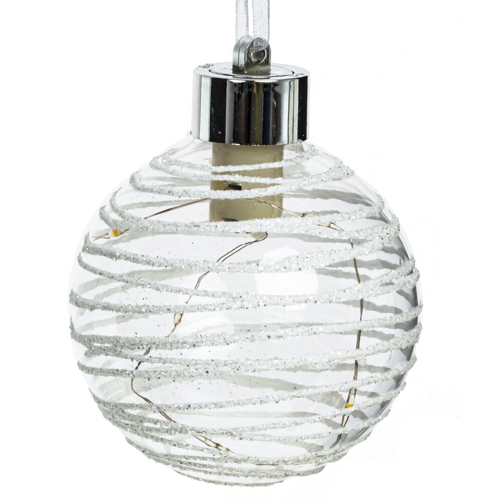 Украшение новогоднее Шар стекло 8х8х10см по цене 