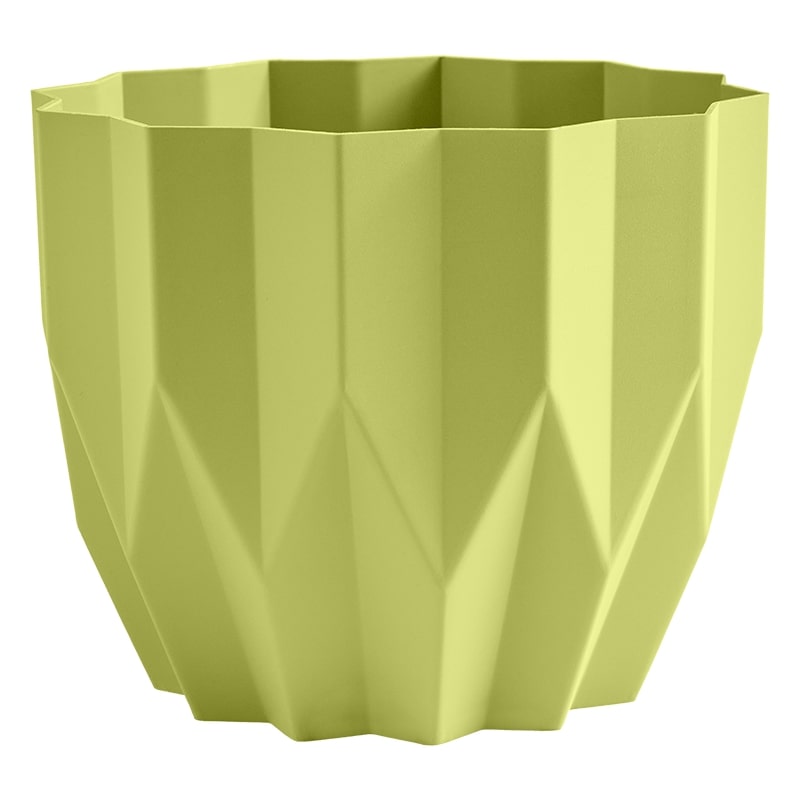 Кашпо Геометрия 0,8л Фисташковый пластик арт.КШ-4162 по цене 