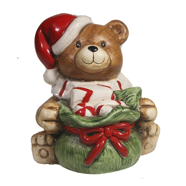 Фигура декоративная Медвежонок сидит с мешком 8х11х10см арт.714150 по цене 