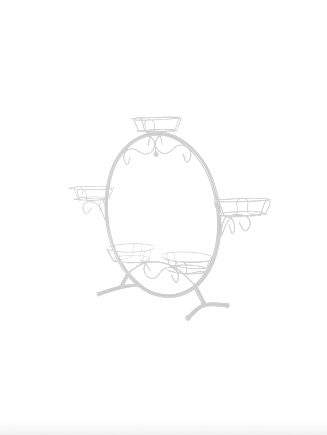 Подставка для цветов О на 5 цветков, белая, металл арт.16080105 по цене 