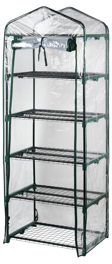 Теплица напольная 5ярусов 1.93×0.69×0.49м со светом Green Apple GA-House-5 Б0063857 по цене 