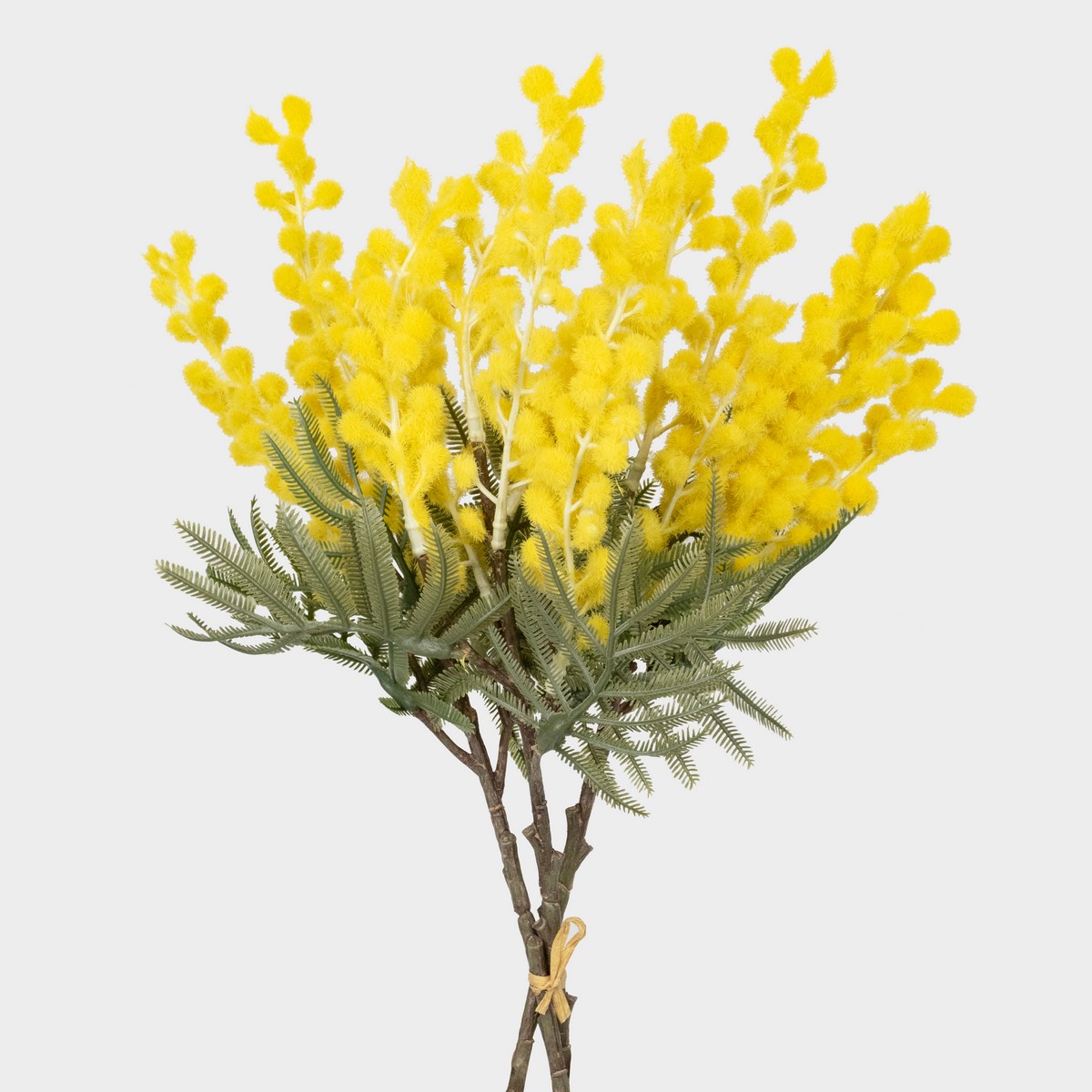 Цветок искусственный Букет Мимозы 3шт 40см, желтый по цене 