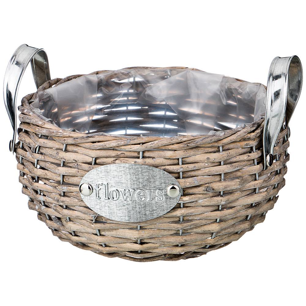 Корзинка с ручкой Лефард ива беж 20х10см по цене 