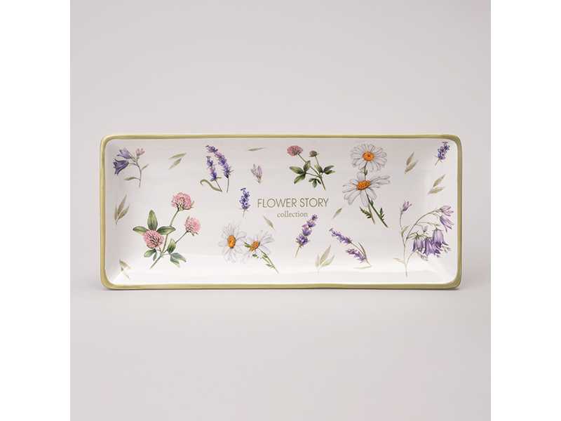Блюдо Агнесс История цветов 28x12x3см, керамика арт.358-2167 по цене 