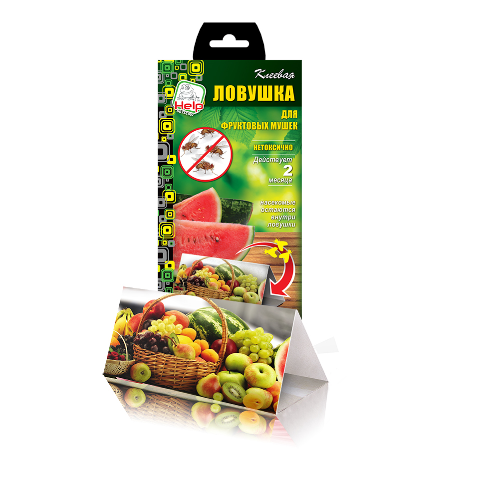 Ловушка клеевая для фруктовой мушки Хелп 2шт по цене 