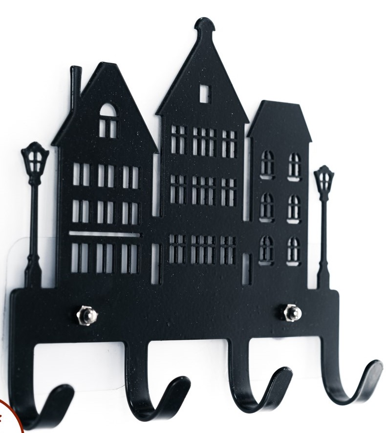 Ключница настенная Дома, металл арт.701-031B по цене 