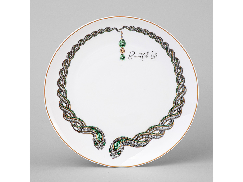 Тарелка закусочная Лефард Прекрасная жизнь Змея 20,5см, фарфор арт.590-608 по цене 